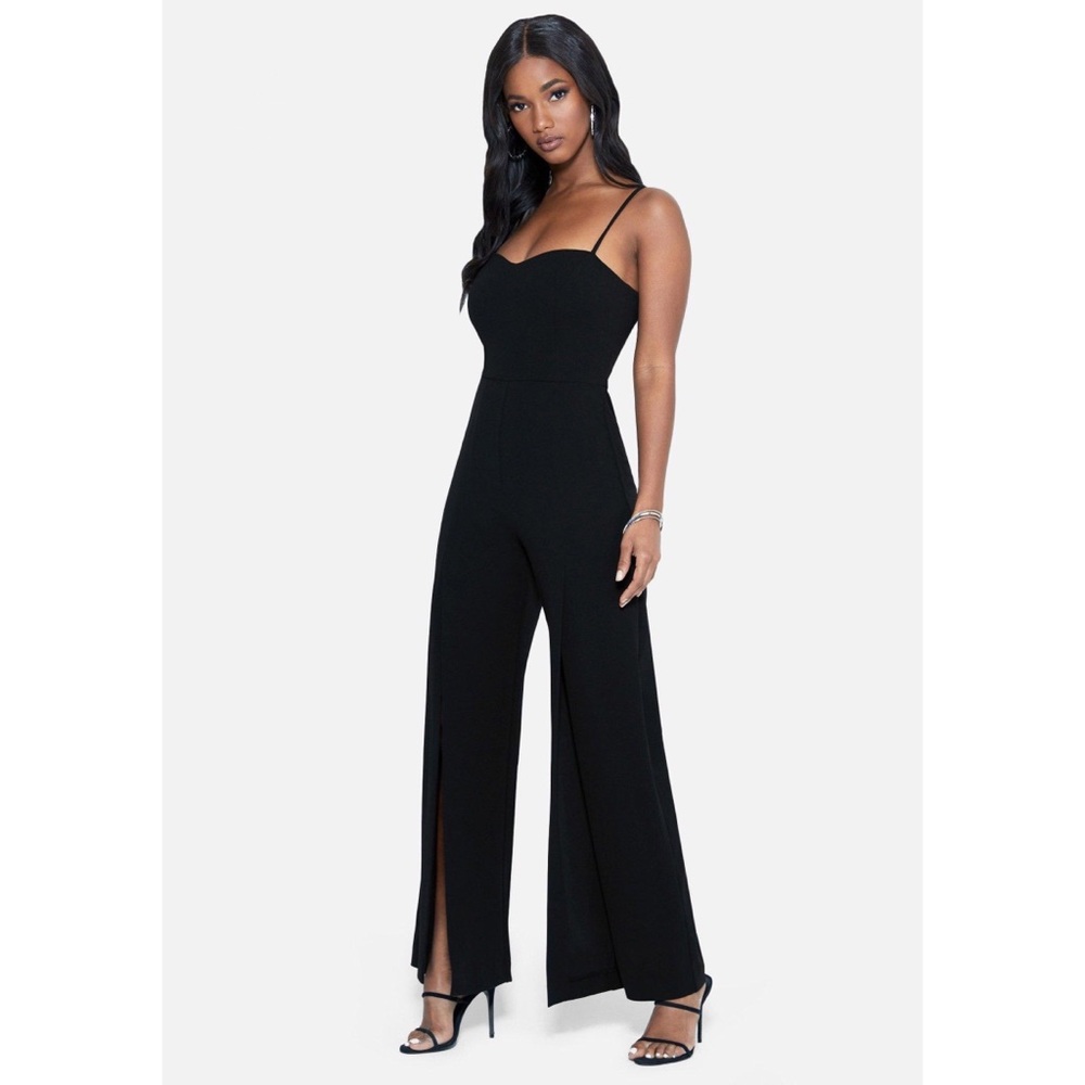 NWOT - BEBE OPEN LEG SCUBA JUMPSUIT XS